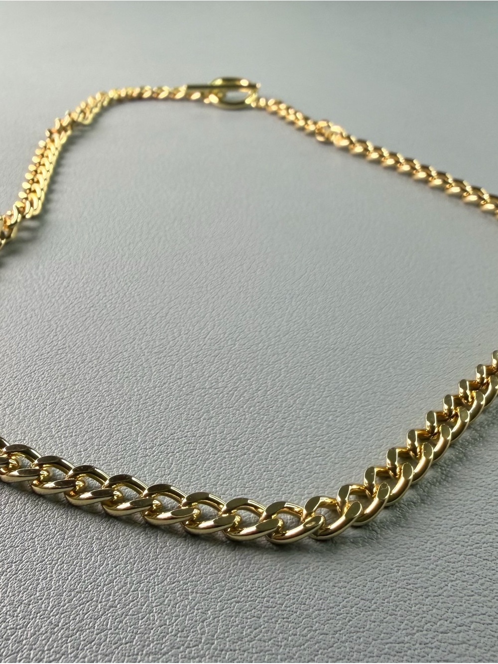 Gold Curb Chain Necklace - Women Jewelry